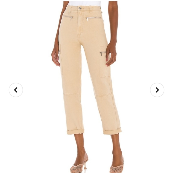 NWOT WEWOREWHAT utility pants in tan color - Picture 1 of 11